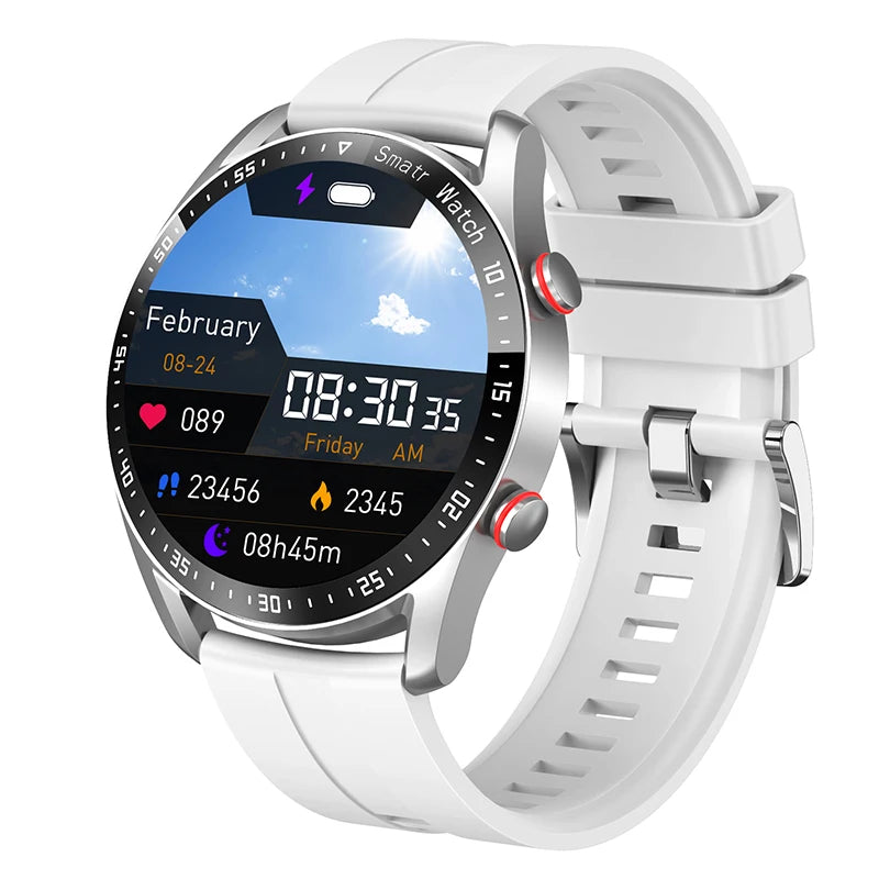 ChiBear Men’s Smartwatch – ECG+PPG Health Monitor | 1.28” HD Round Display | Bluetooth Call | Fitness & Sports Waterproof Watch - TREASURE ESHOP